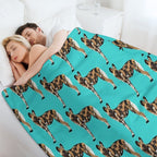 P Is for Painted Dog, Painted Dog Illustration – African Wild Dog Art for Wildlife Lovers Versatility Throw Blanket