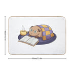 Guinea Pig Reading A Book  Easy To Clean Bath Mat