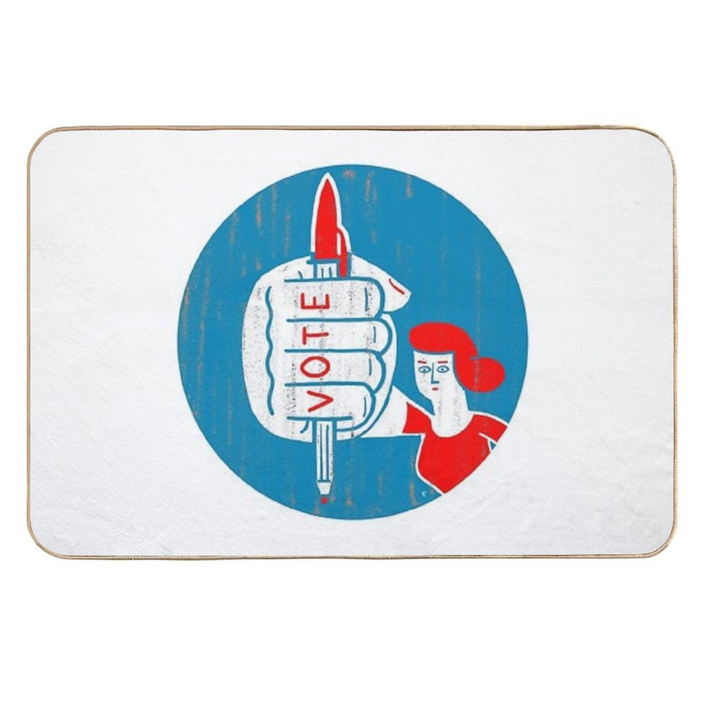 Rise Up And Vote  Absorbent Bath Mat