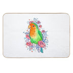 Flowery Lovebird Durable Bath Mat