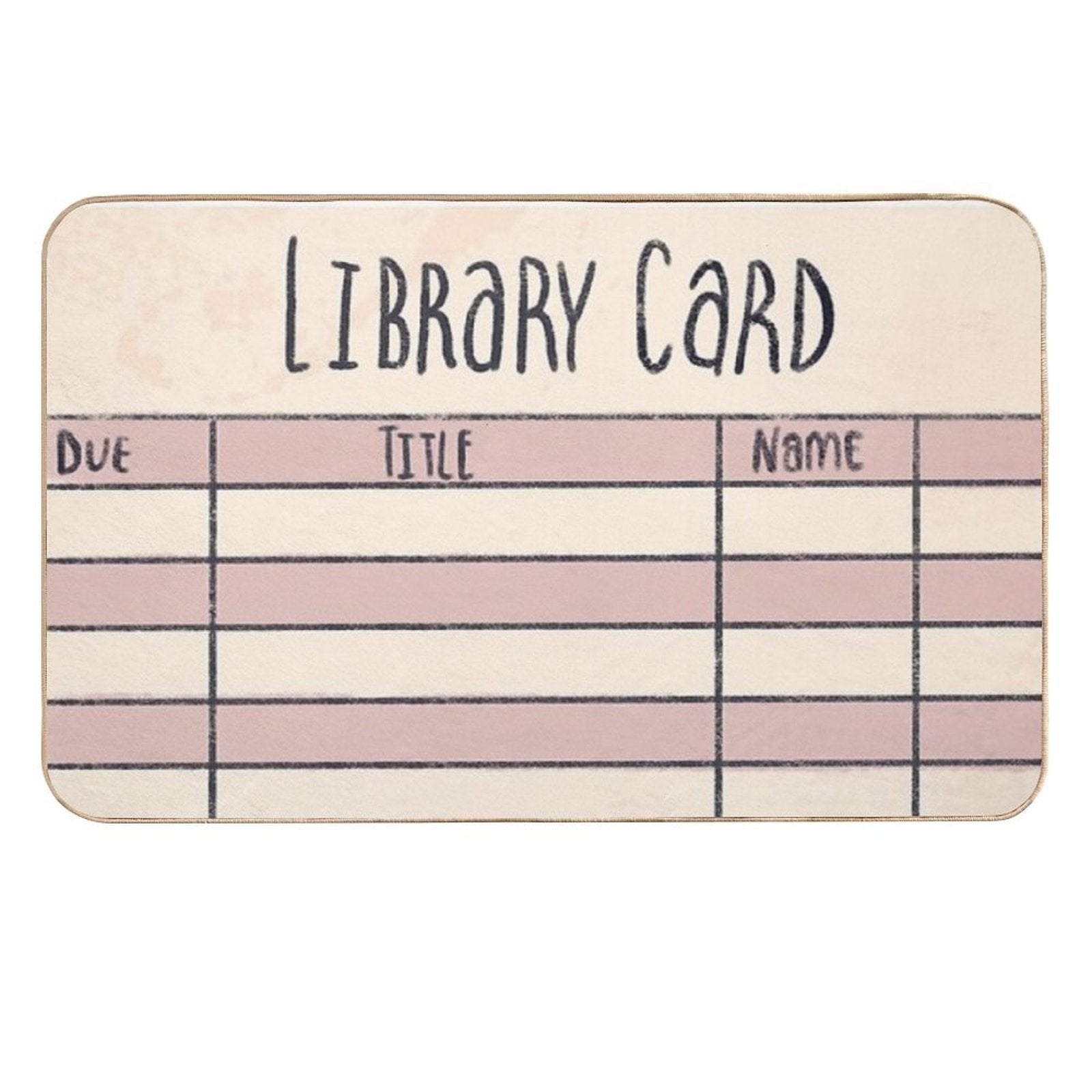 Library Card  Stain-Proof Bath Mat