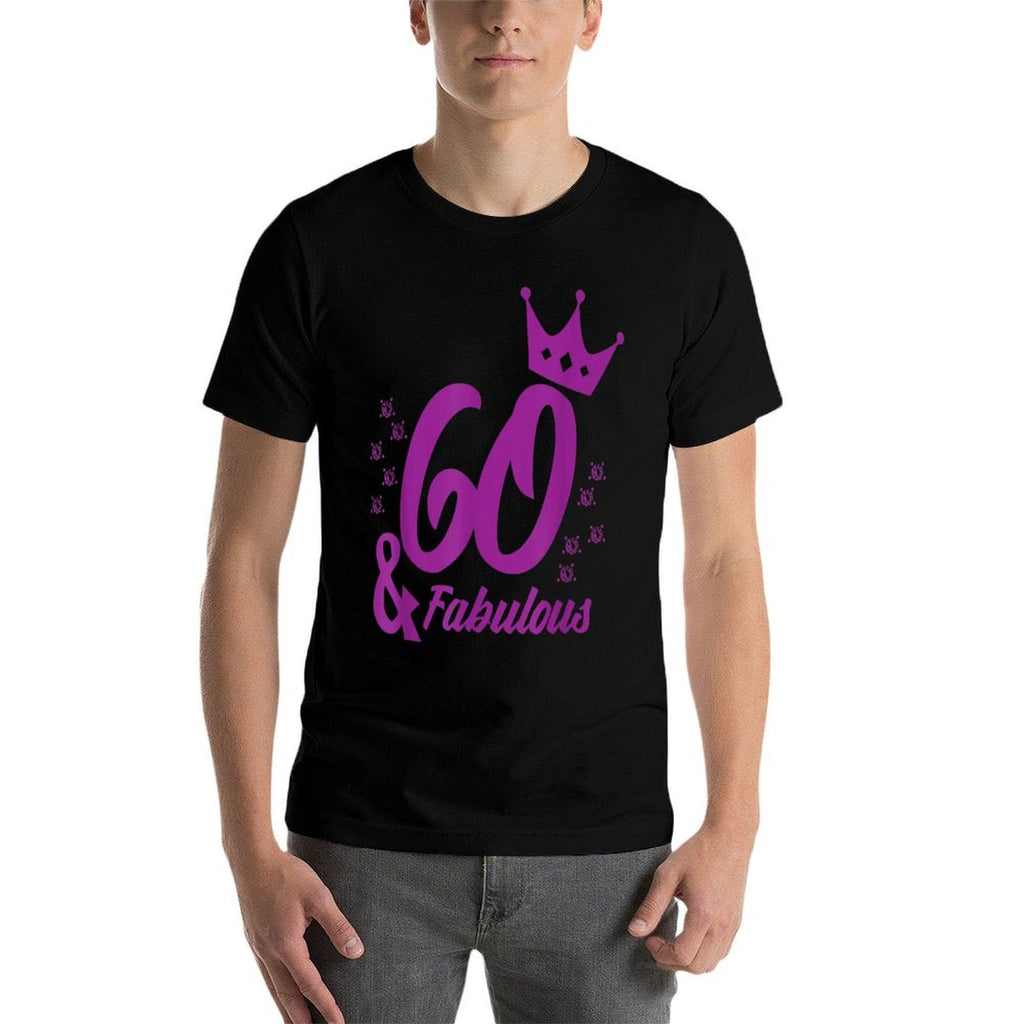 60 & Fabulous 60th Birthday Diamond 1958 T-shirt  High-quality Stitching T-Shirt