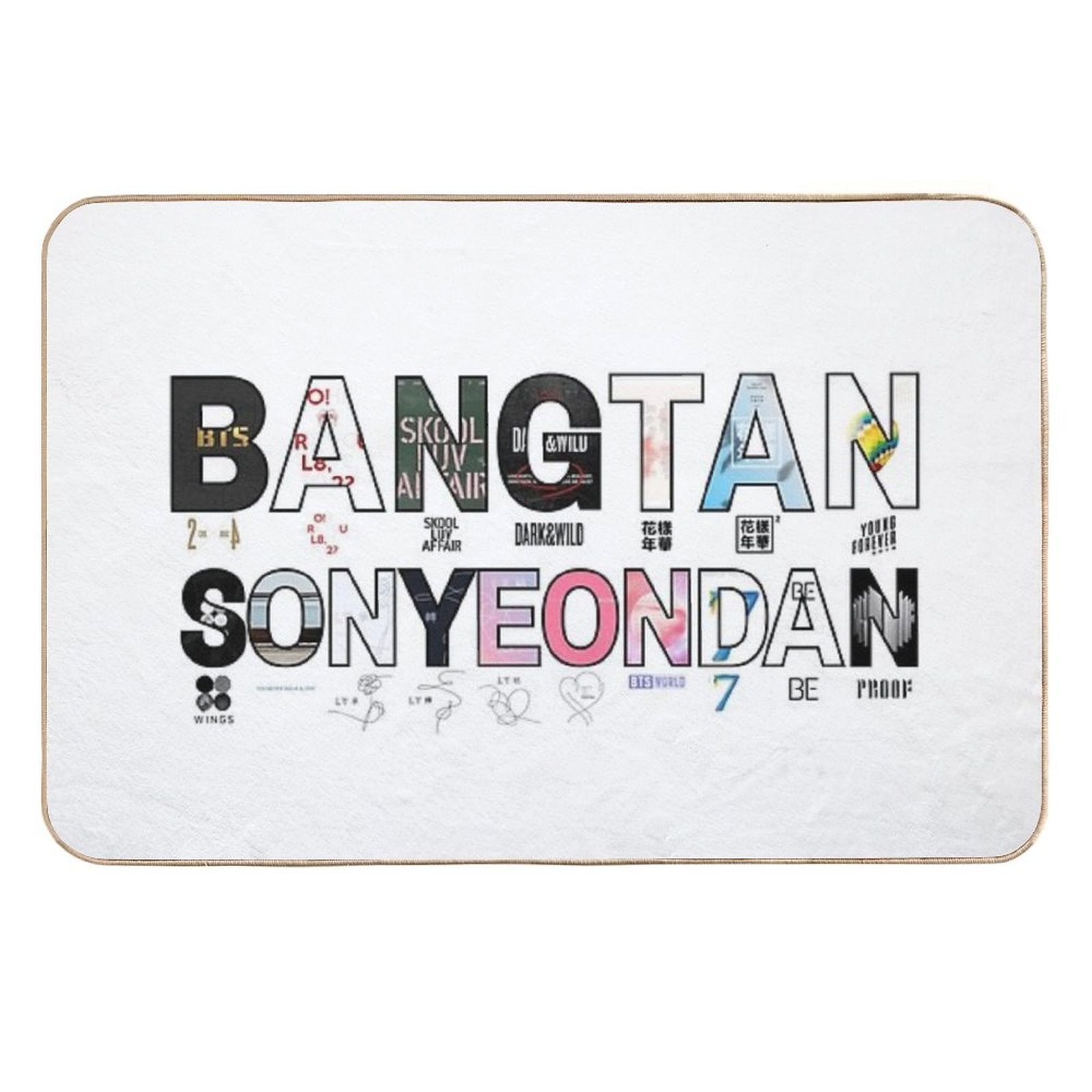 BANGTAN SONYEONDAN BTS Album Cover Design – BTS Discography Fan Art  Rapid-Drying Bath Mat