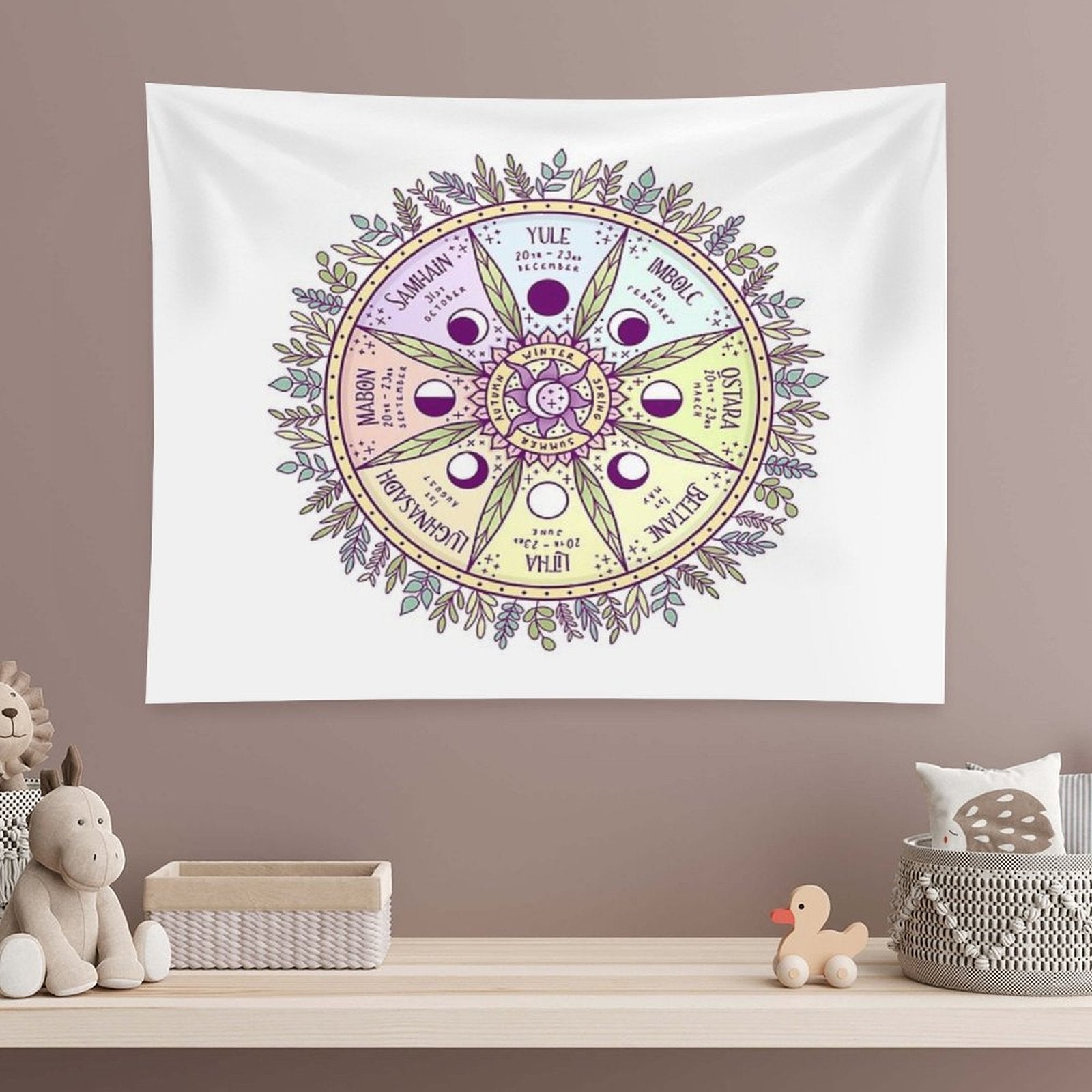 Wheel of The Year Tapestry