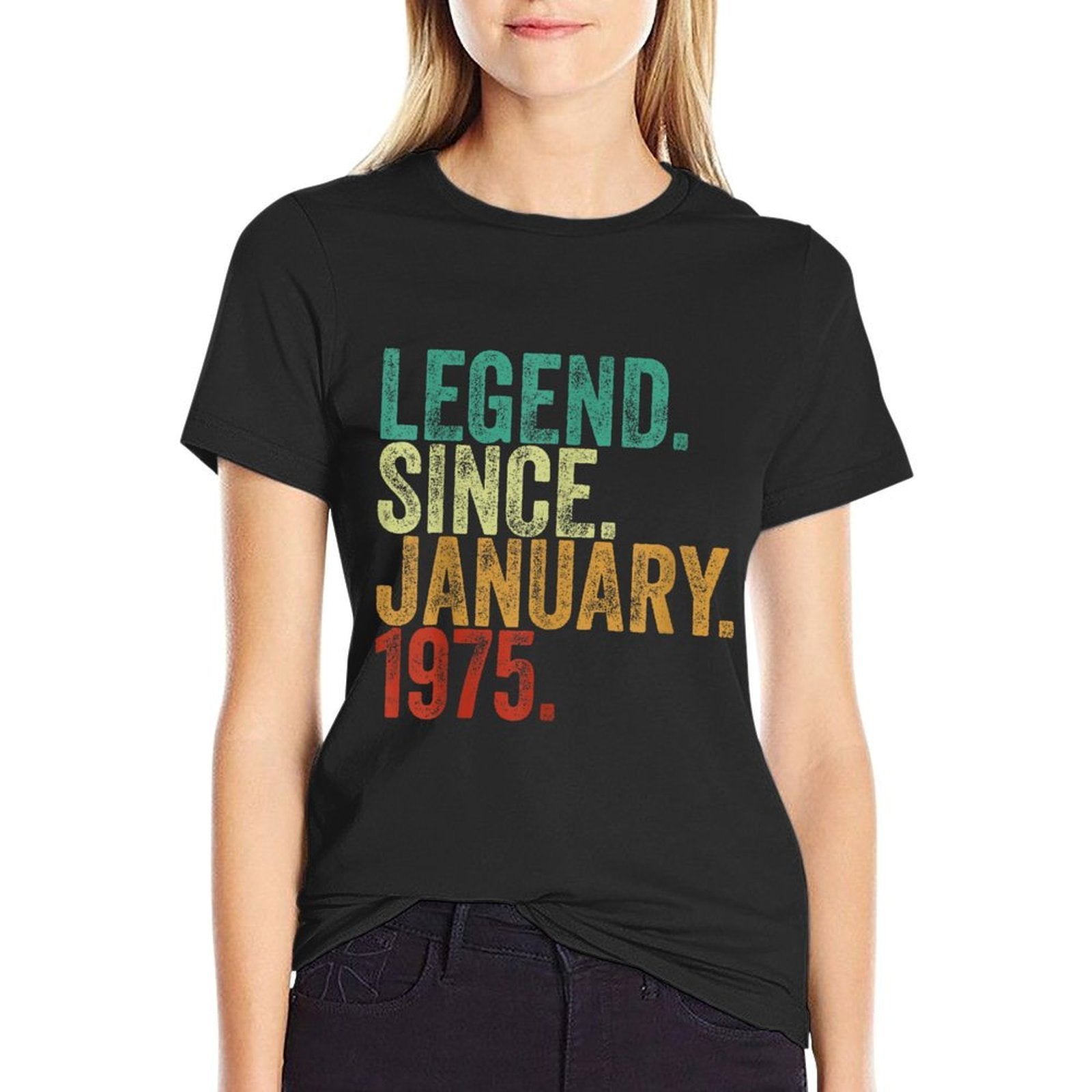 50 Years Old Legend Since January 1975 50th Birthday  Breathable T-Shirt