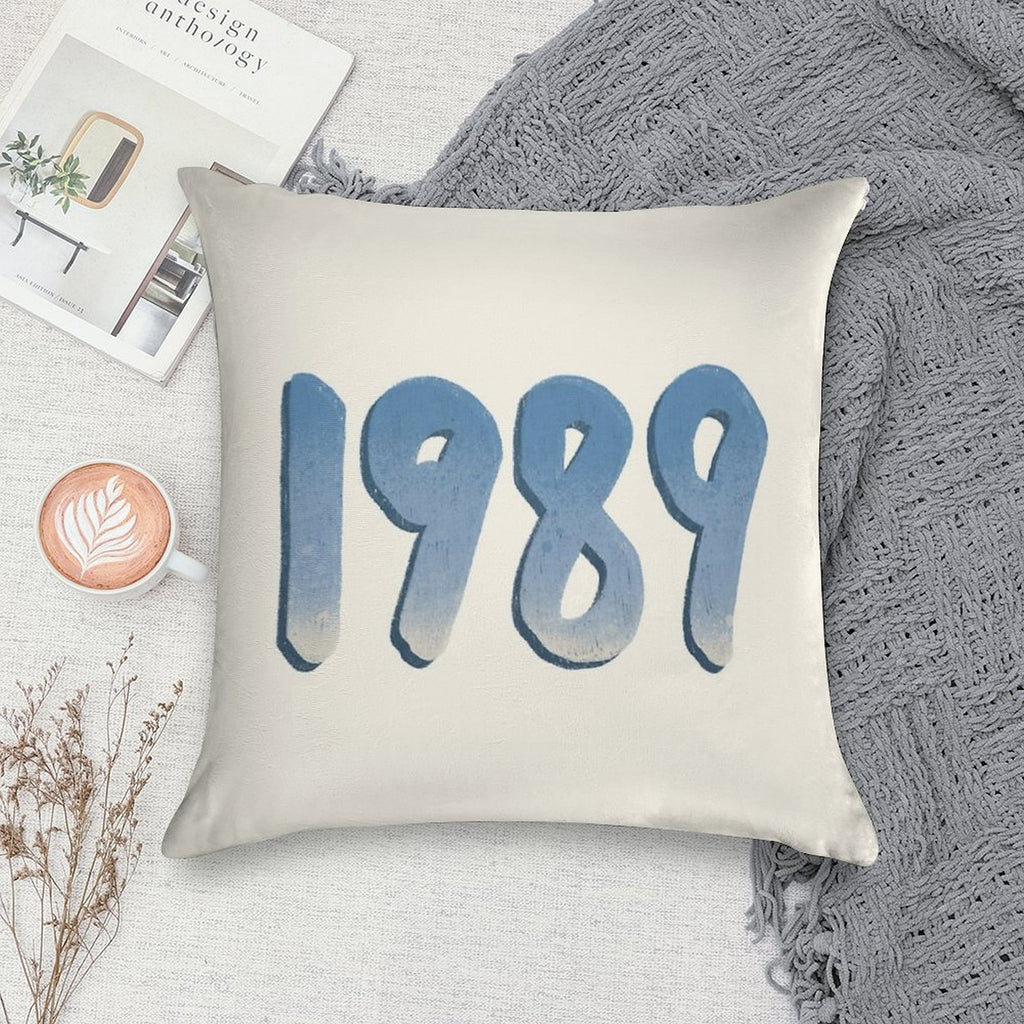 1989 Soft Short Plush Fabric Throw Pillow