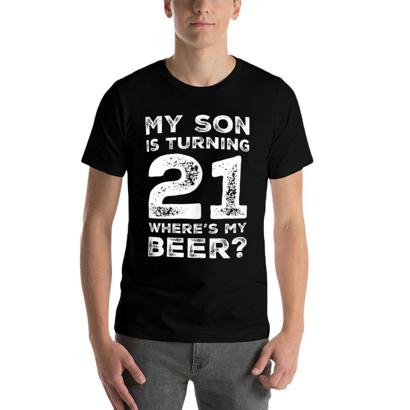 21st Birthday Dad of 21 Year Old Son Daughter Birthday  Quick-drying T-Shirt