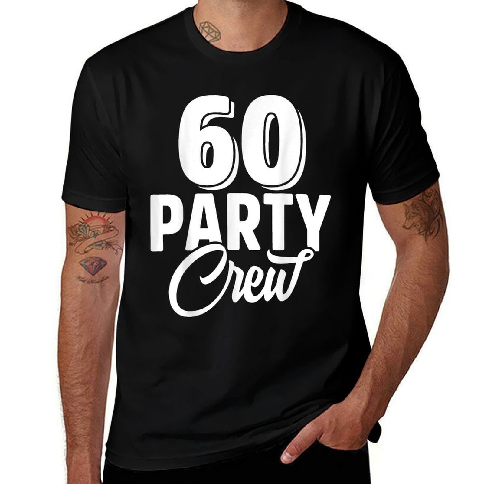 60 Party Crew Squad 60th Birthday 60 Year Old Birthday Group  Vintage-inspired T-Shirt
