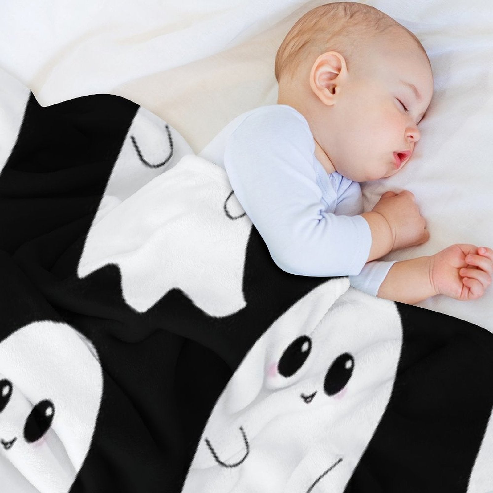 Cute Ghost Easy Care Throw Blanket
