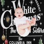 Vintage White Christmas Movie Machine-washable Throw Blanket