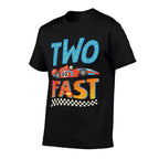 2 Fast Race Car Two Year Old Birthday Boy Racing 2nd Bday  Odor-resistant T-Shirt