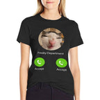 Freaky Department Funny Cat Meme  Wrinkle-resistant T-Shirt