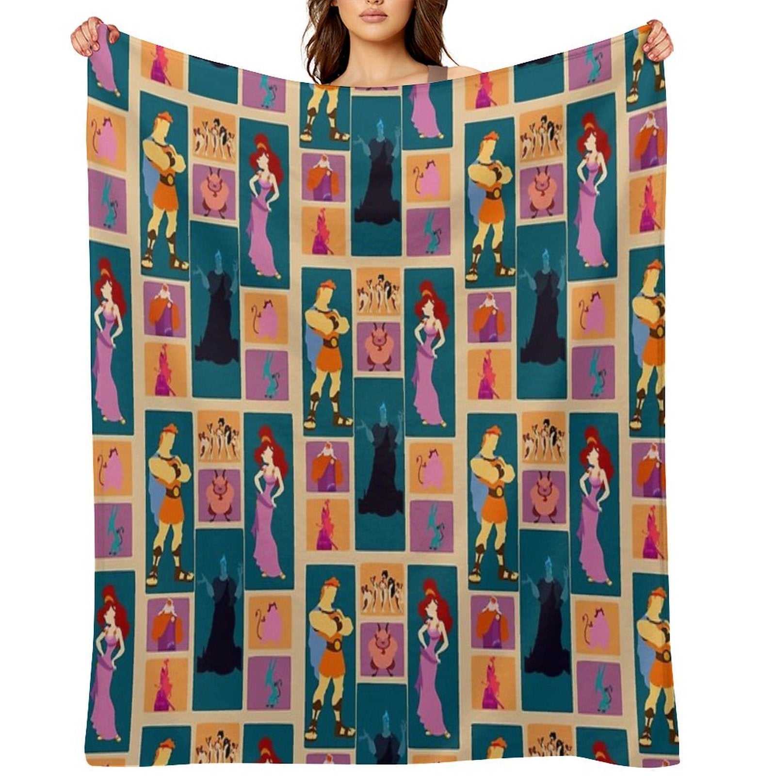 Hercules Inspired Minimalist Design Easy Care Throw Blanket