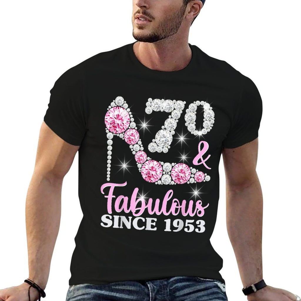 70th Birthdays For Women, 70 And Fabulous 1953 Heels  Summer-ready Fabric T-Shirt