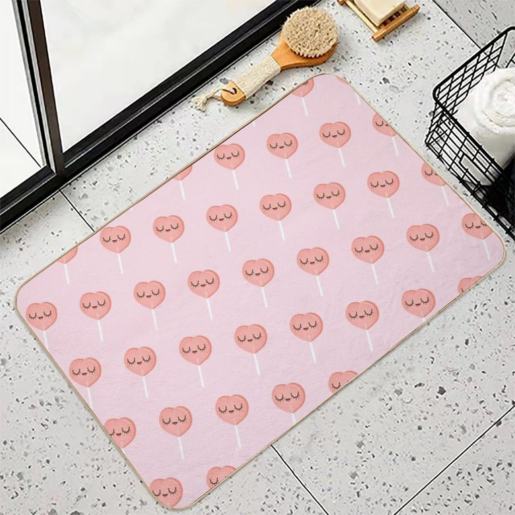 Just Peachy Lollipops  Repositionable Bath Mat