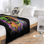 Extreme Sports BMX Bike Coloured Splash Illustration Wrinkle-free Throw Blanket