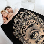 Witch Board with Mystic Eye Travel-friendly Throw Blanket