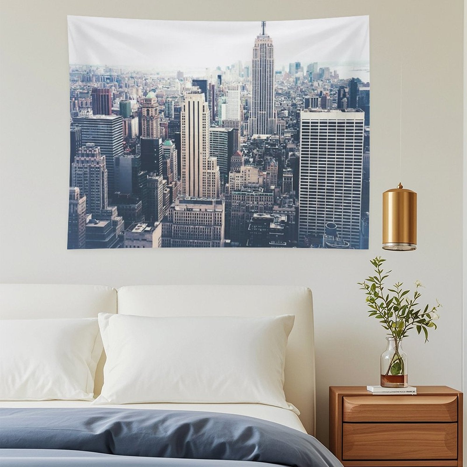 Foggy Day in New York City Tapestry