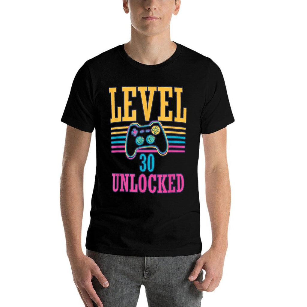 Vintage Level 30 Unlocked Video Gamer 30th Birthday Gift  Stretchy T-Shirt