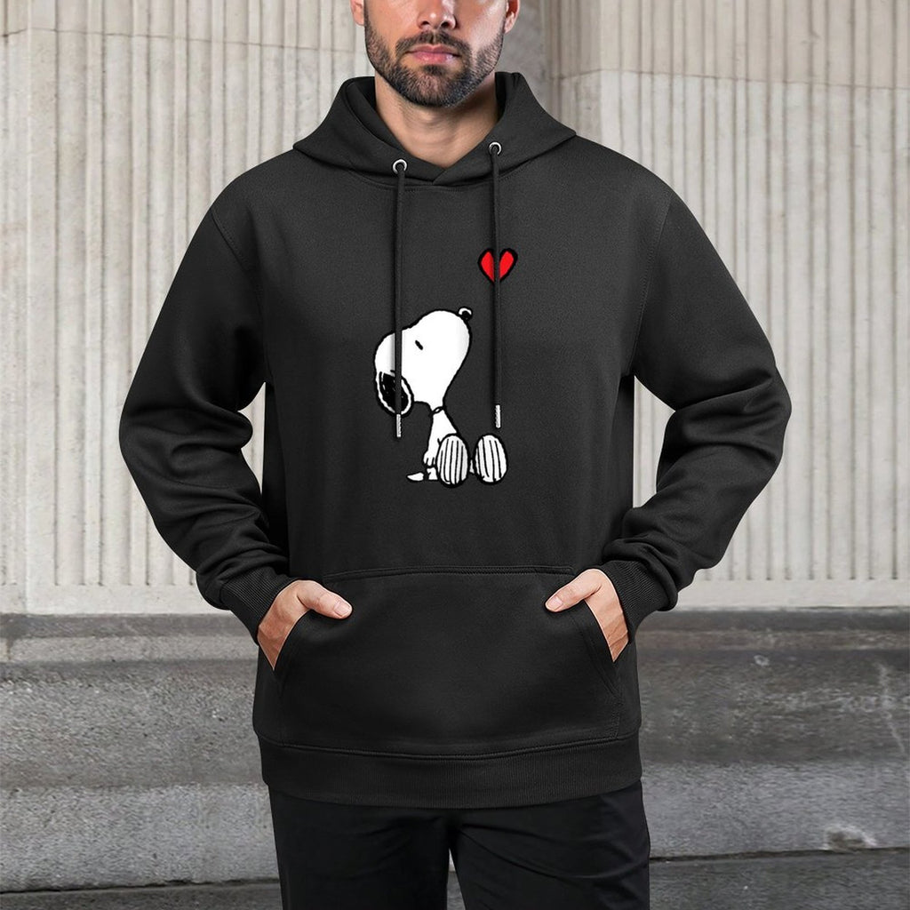 Peanuts Heart Sitting Snoopy Raglan Baseball All-Day Comfort Hoodie