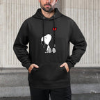Peanuts Heart Sitting Snoopy Raglan Baseball All-Day Comfort Hoodie
