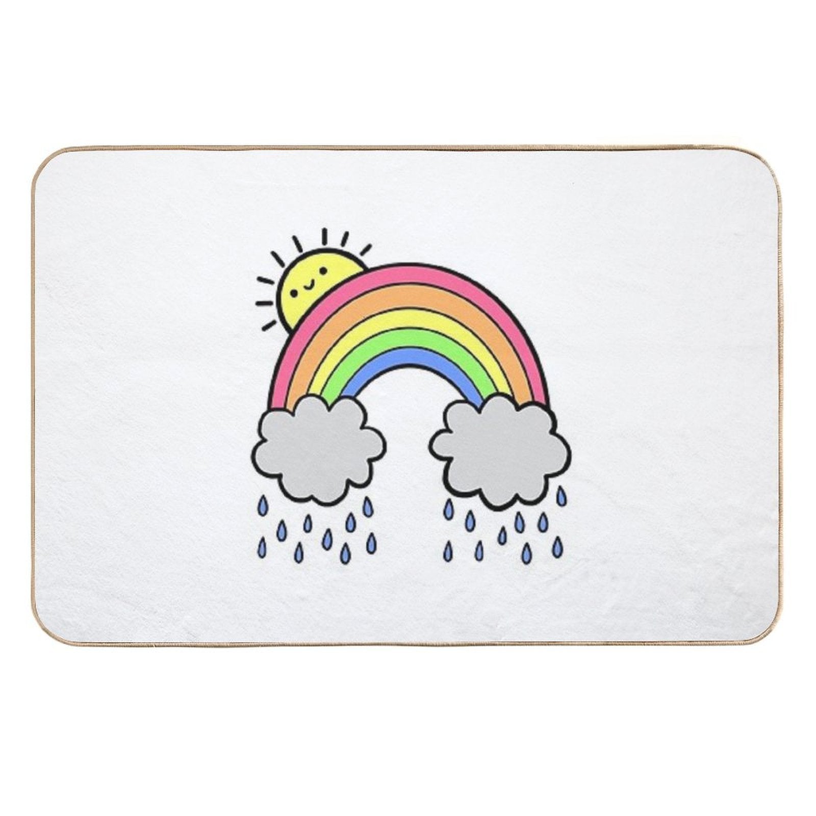 Rainbow Above The Clouds  Dirt-Trapping Bath Mat
