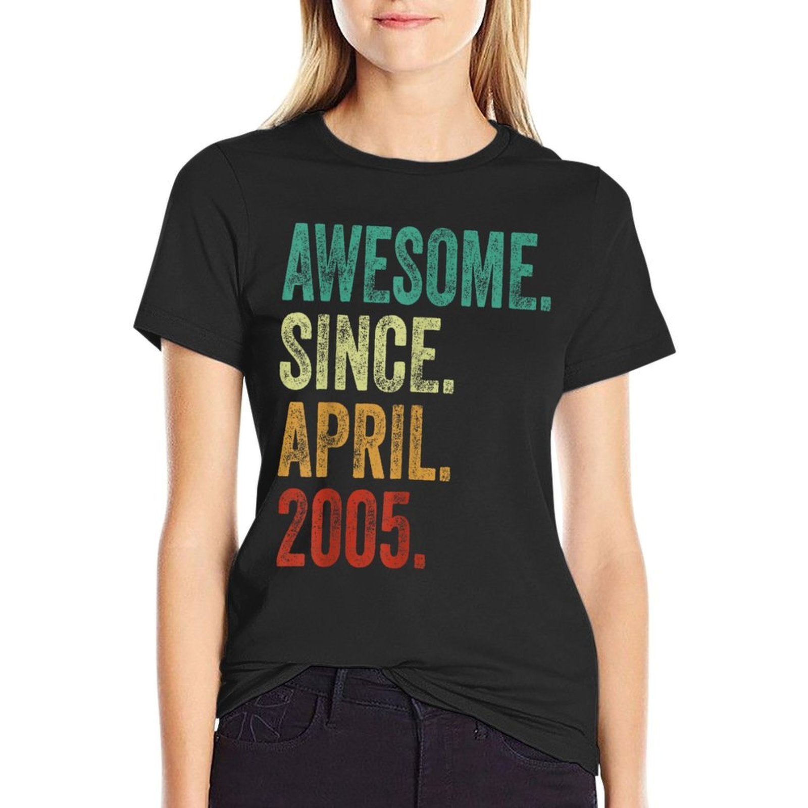 20 Years Old Awesome Since April 2005 20th Birthday  Moisture-wicking T-Shirt