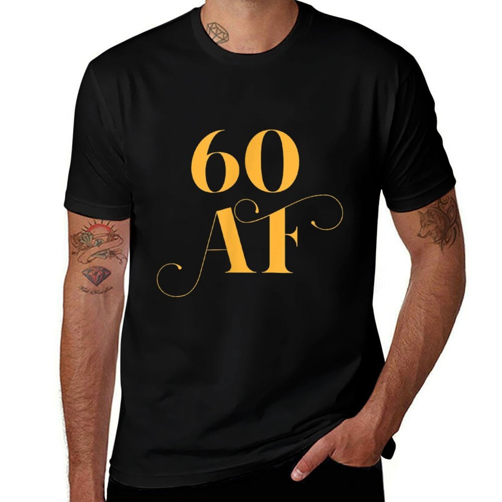 60 AF  60 Years Old  Fancy Golden Yellow 60th Birthday  Breathable T-Shirt