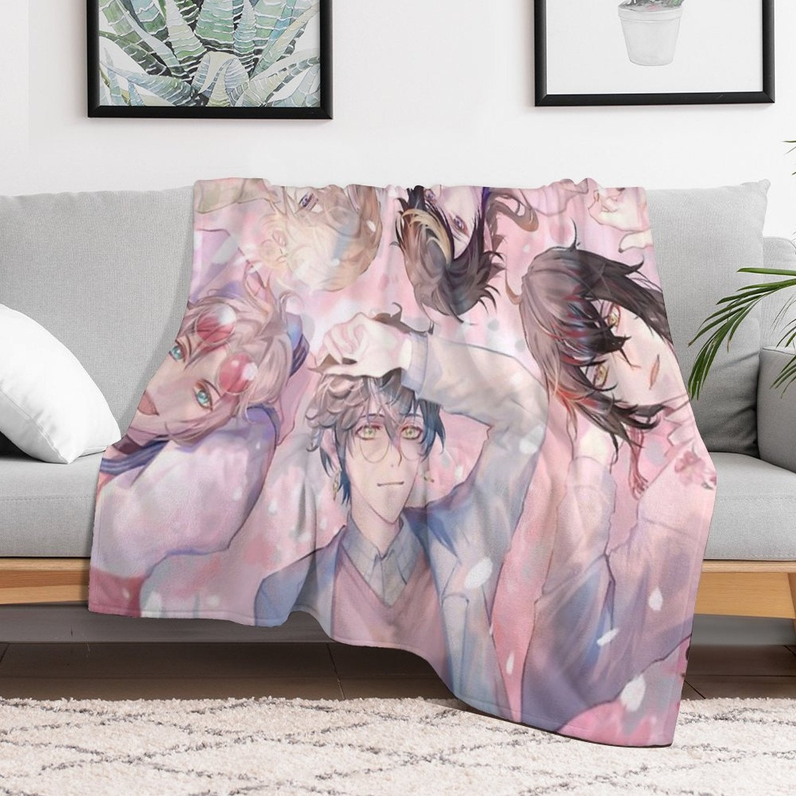 Tomei, Mysta Rias, Vox Akuma, Luca Kaneshiro, Yamino Shu, Ike Eveland, Nijisanji, Luca Kaneshiro (Channel), Shu Yamino (Channel) Compact Throw Blanket