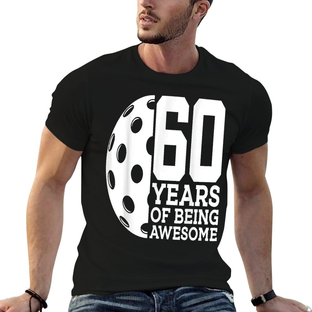 60 YEARS OF BEING AWESOME PICKLEBALL 60TH BIRTHDAY  Moisture-wicking T-Shirt