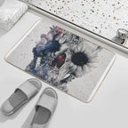 Floral Skull 2  Non-Slip Bath Mat