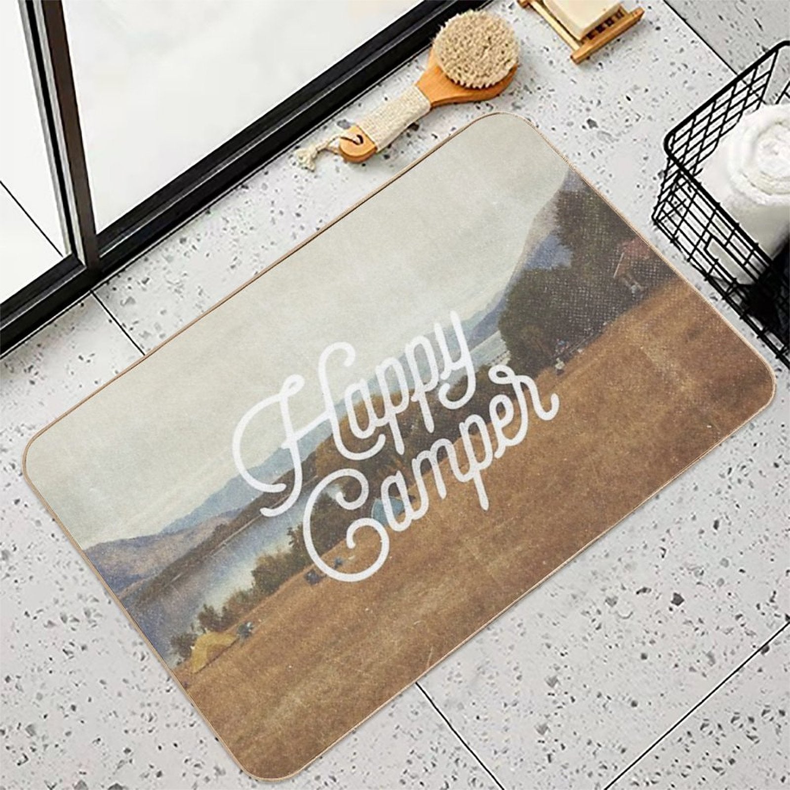 HAPPY CAMPER  Anti-Trip Bath Mat