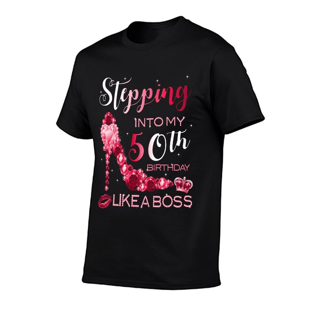 50th Birthday Women Tourmaline Birthstone October Gift  Cotton T-Shirt