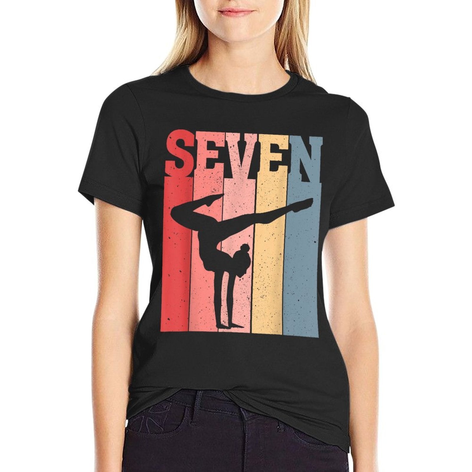 7 Year Old Gymnast 7th Birthday Gymnastics Girl  Quick-drying T-Shirt