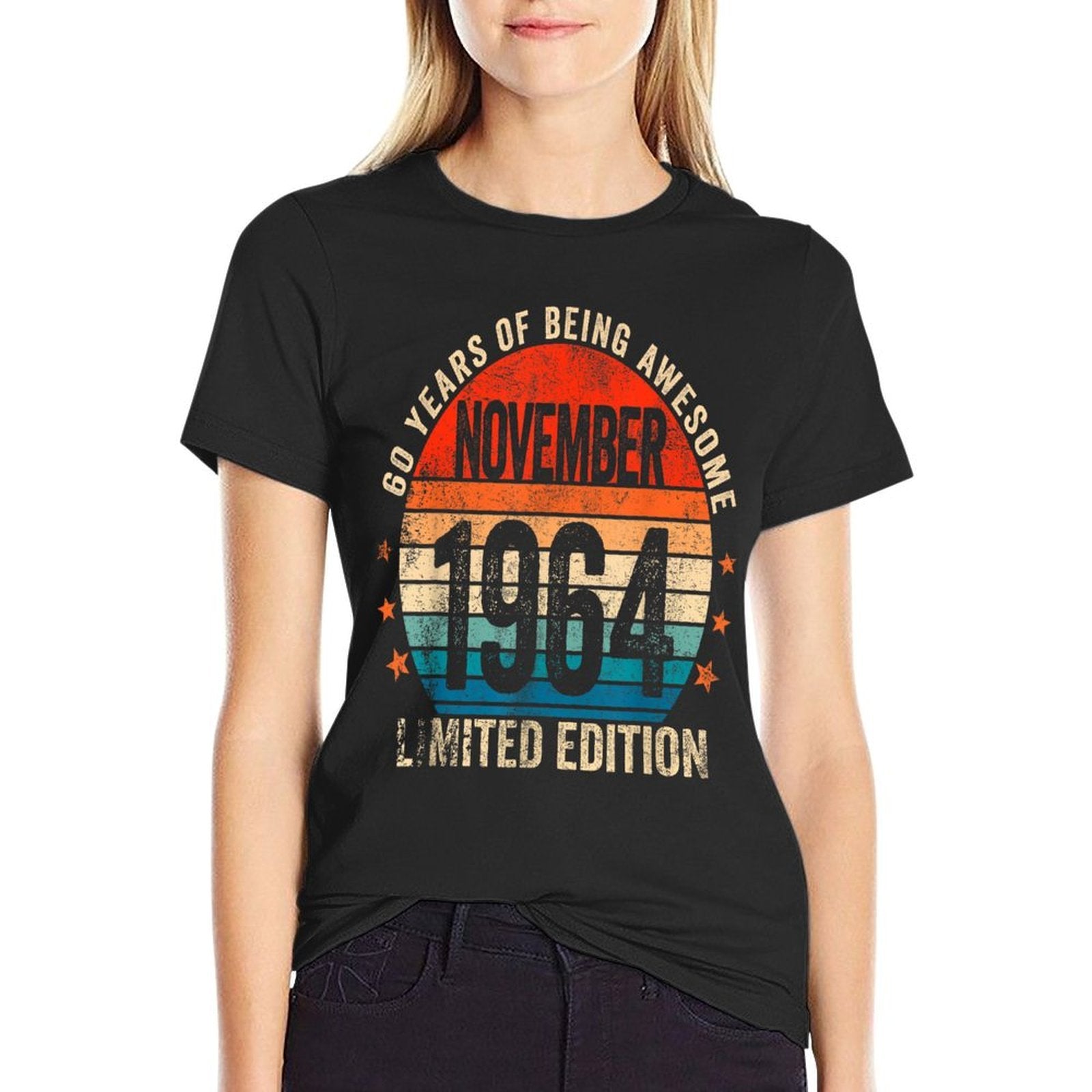 Awesome Since November 1964 60 Years Old 60th Birthday Men  Summer-ready Fabric T-Shirt