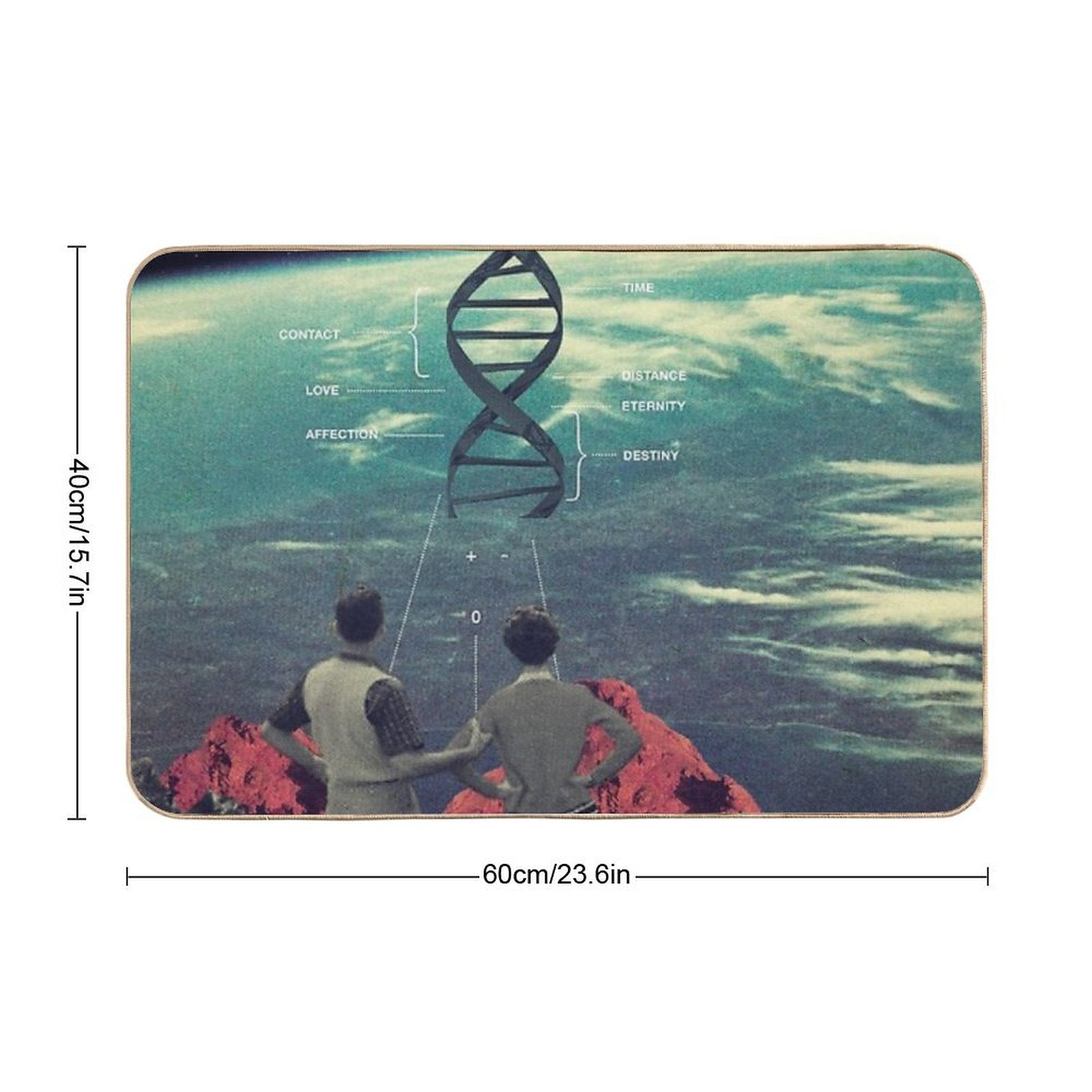 Distance And Eternity  Repositionable Bath Mat