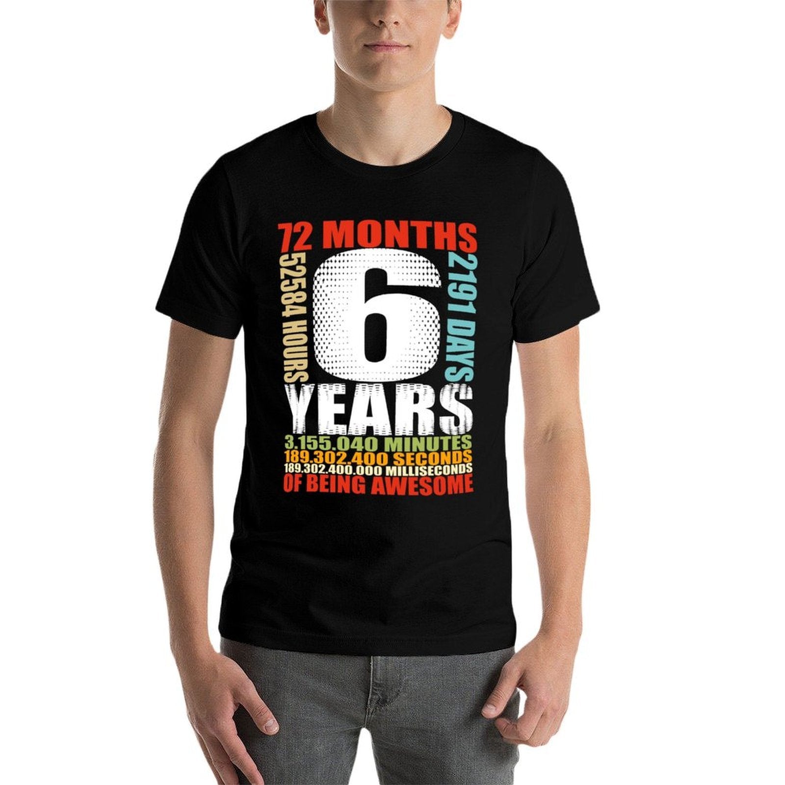 6th Birthday 6 Year Old Boys Girls Kids Party Being Awesome  Versatile T-Shirt