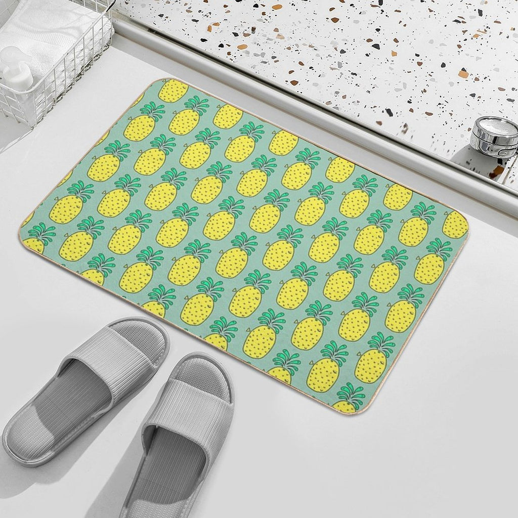 Whaleapple - Cute Happy Pineapple  Versatile Bath Mat