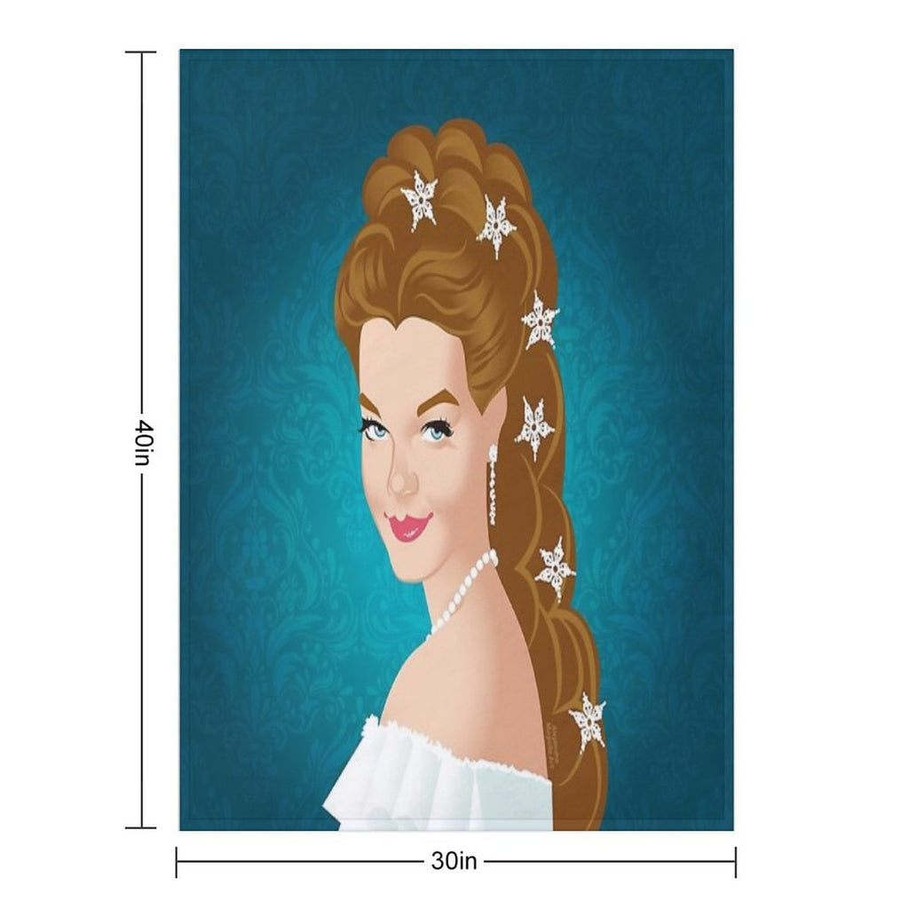 Empress Sissi Plush Throw Blanket