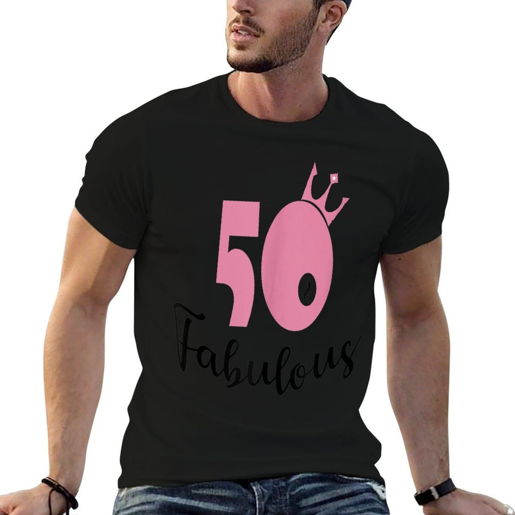 50 & Fabulous T-shirt. 50th Birthday T Shirt for Women.  Versatile T-Shirt