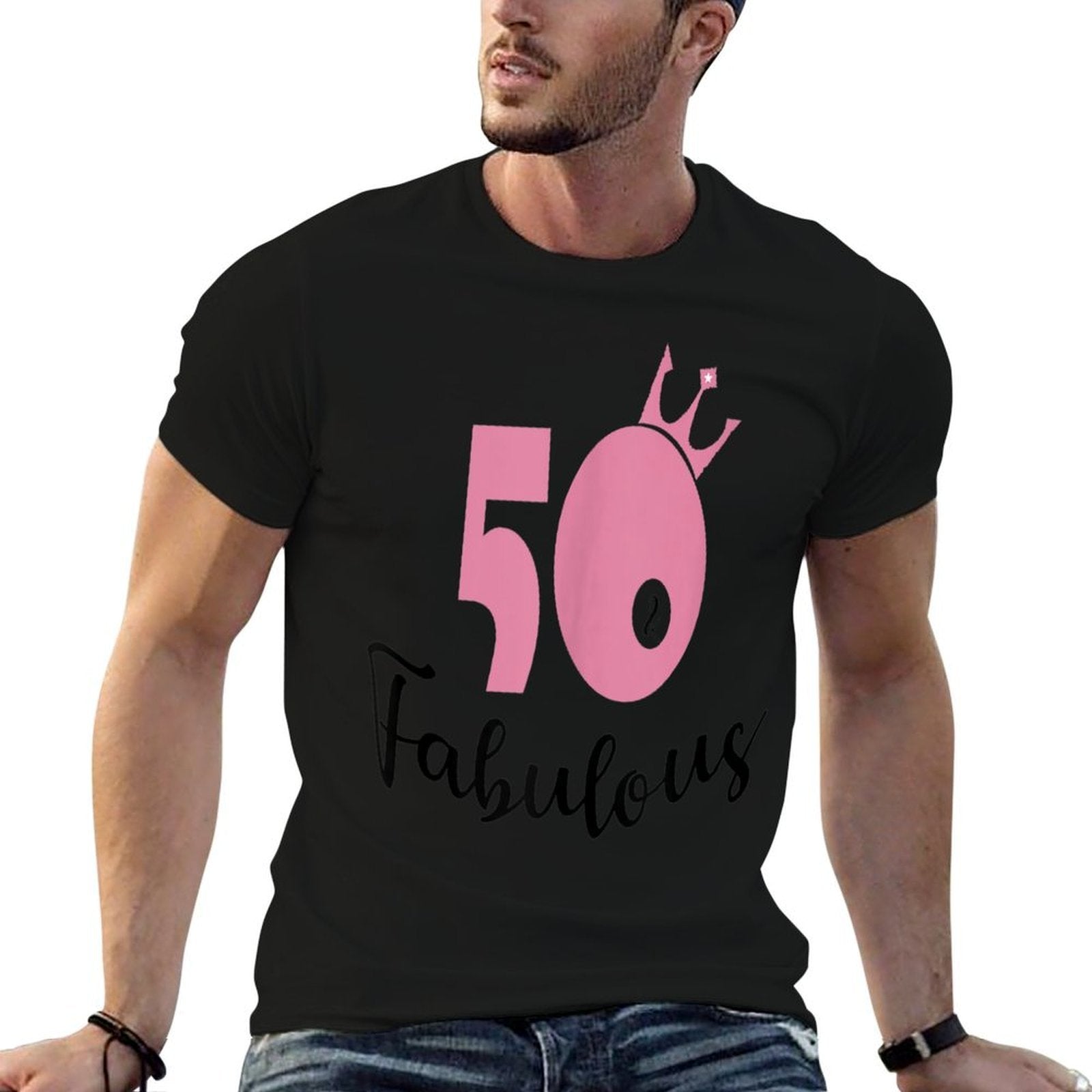 50 & Fabulous T-shirt. 50th Birthday T Shirt for Women.  Versatile T-Shirt