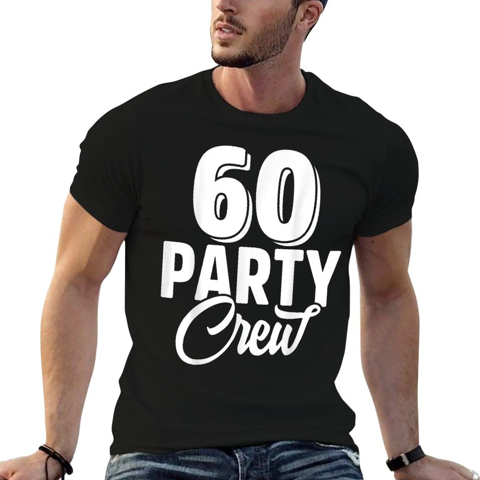 60 Party Crew Squad 60th Birthday 60 Year Old Birthday Group  Vintage-inspired T-Shirt
