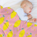 Sweet Lemon Pattern Lightweight Throw Blanket