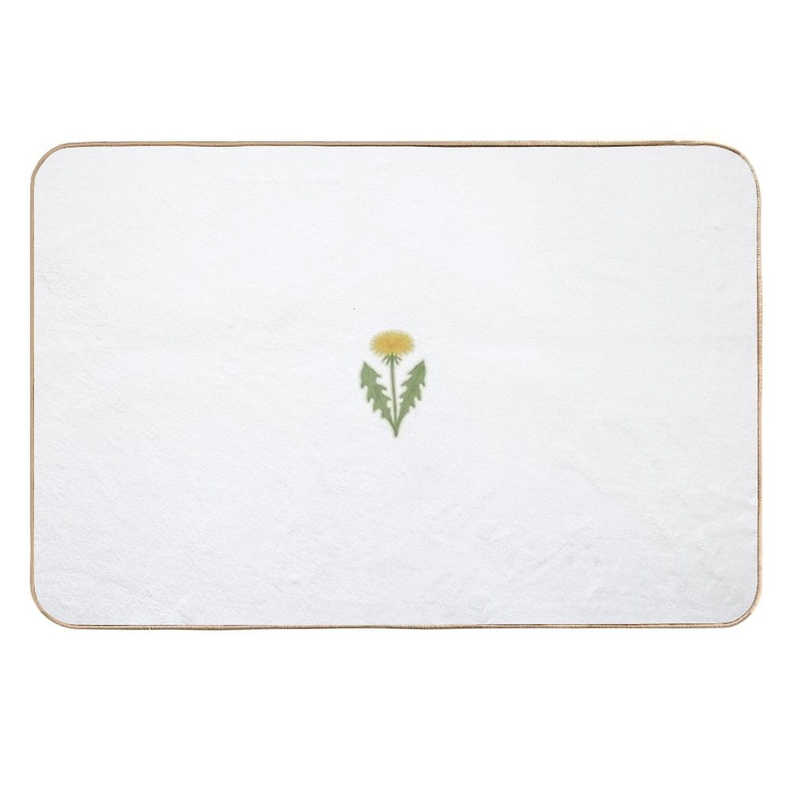 Dandelion Flower- Watercolor Style  Easy Maintenance Bath Mat