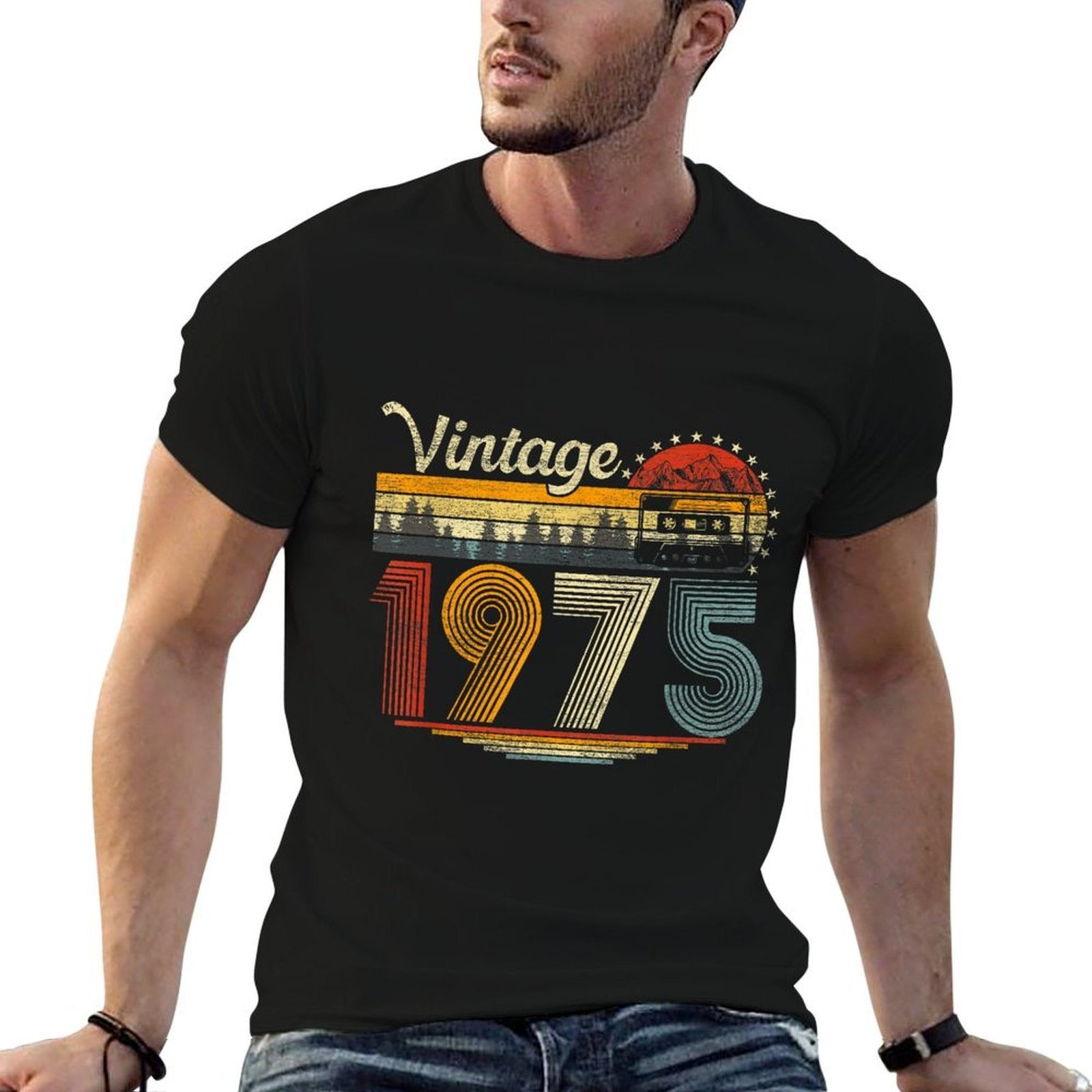 50 Years Old Gifts Vintage 1975 Cassette Tape 50th Birthday  Affordable Price T-Shirt