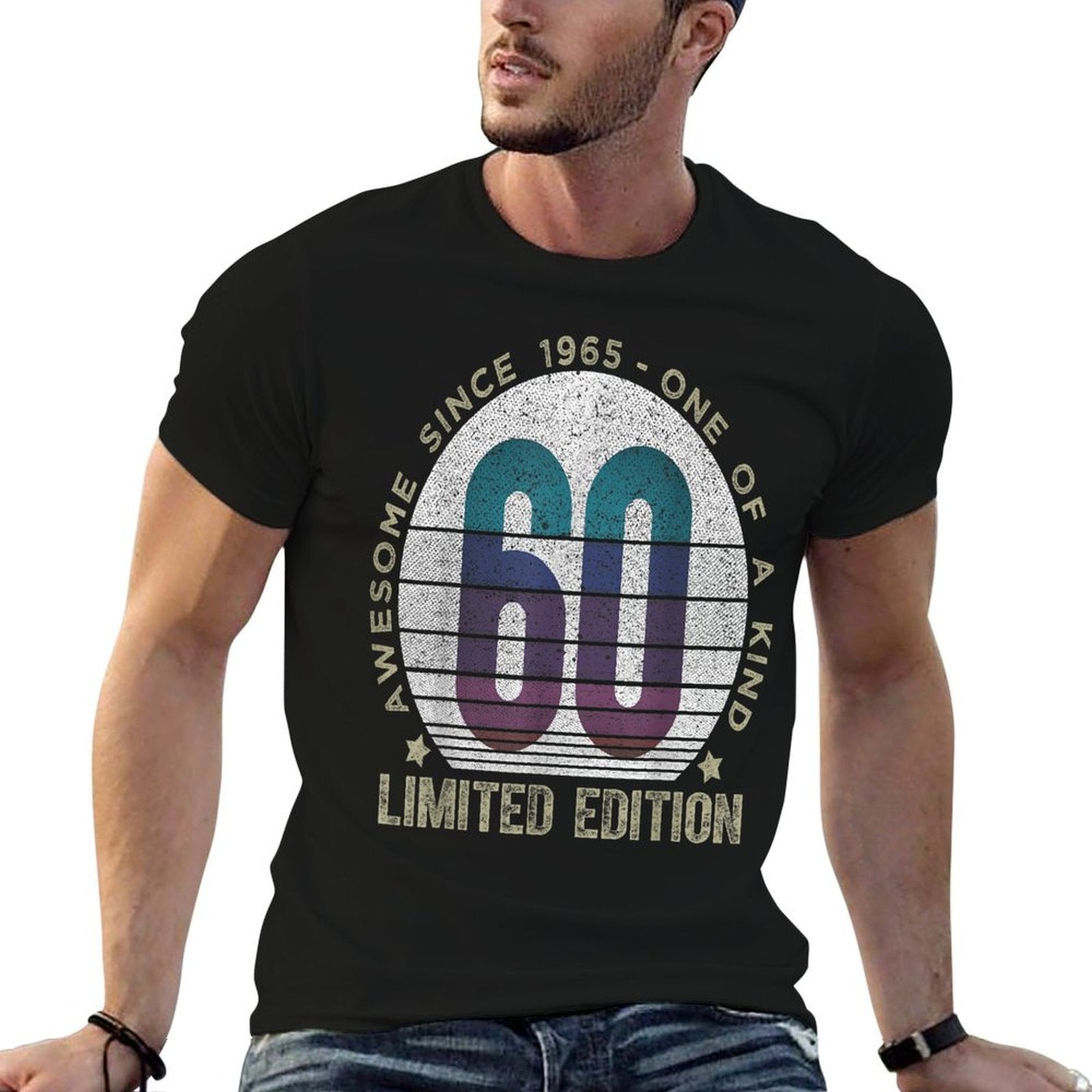 60 Year Old Gifts Vintage 1965 Limited Edition 60th Birthday  Slim-fit Cut T-Shirt