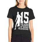 15 YEARS OF BEING AWESOME SOCCER 15TH BIRTHDAY  Relaxed-fit T-Shirt