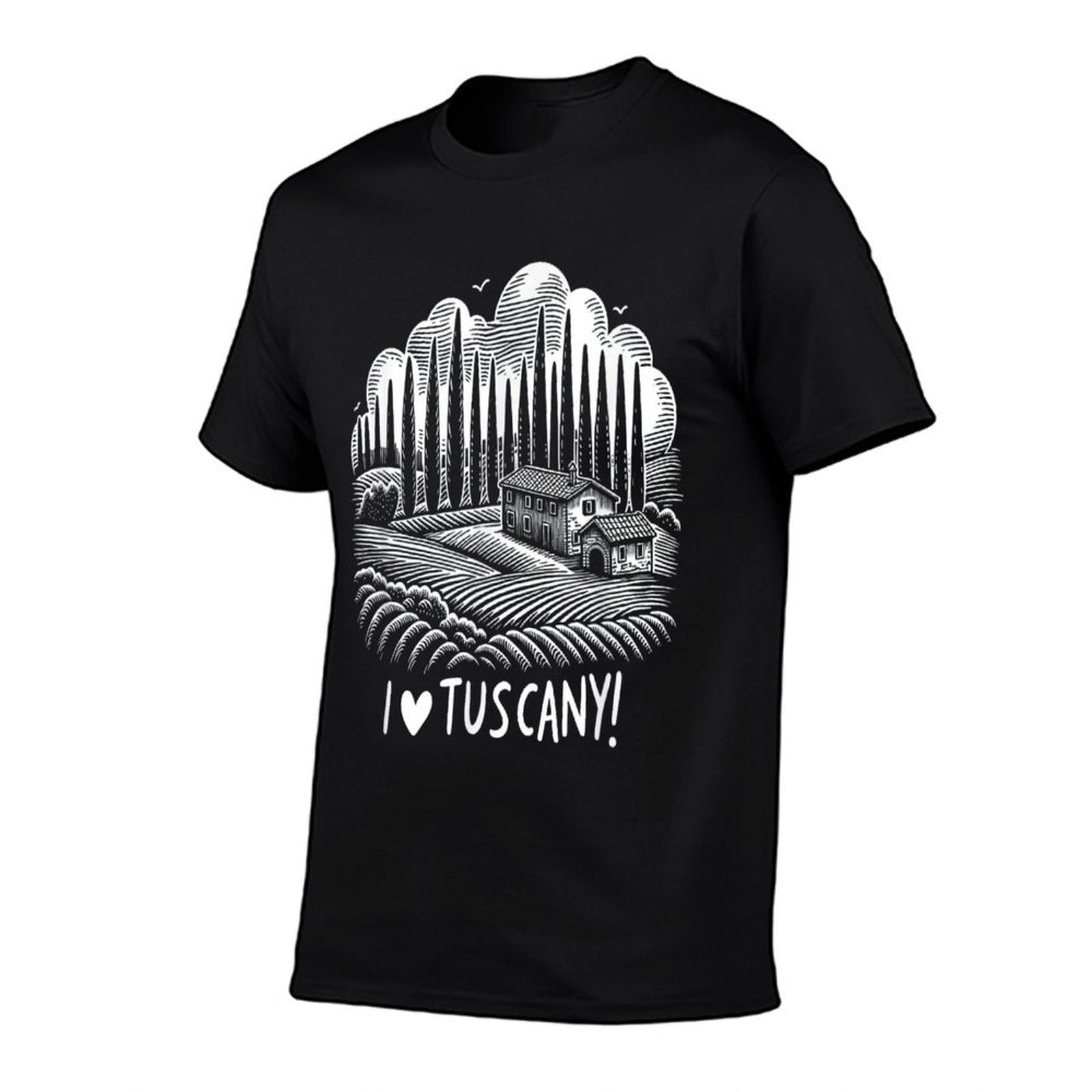 Retro I Love Tuscany Toscana Souvenir Vintage Landscape  Wrinkle-resistant T-Shirt
