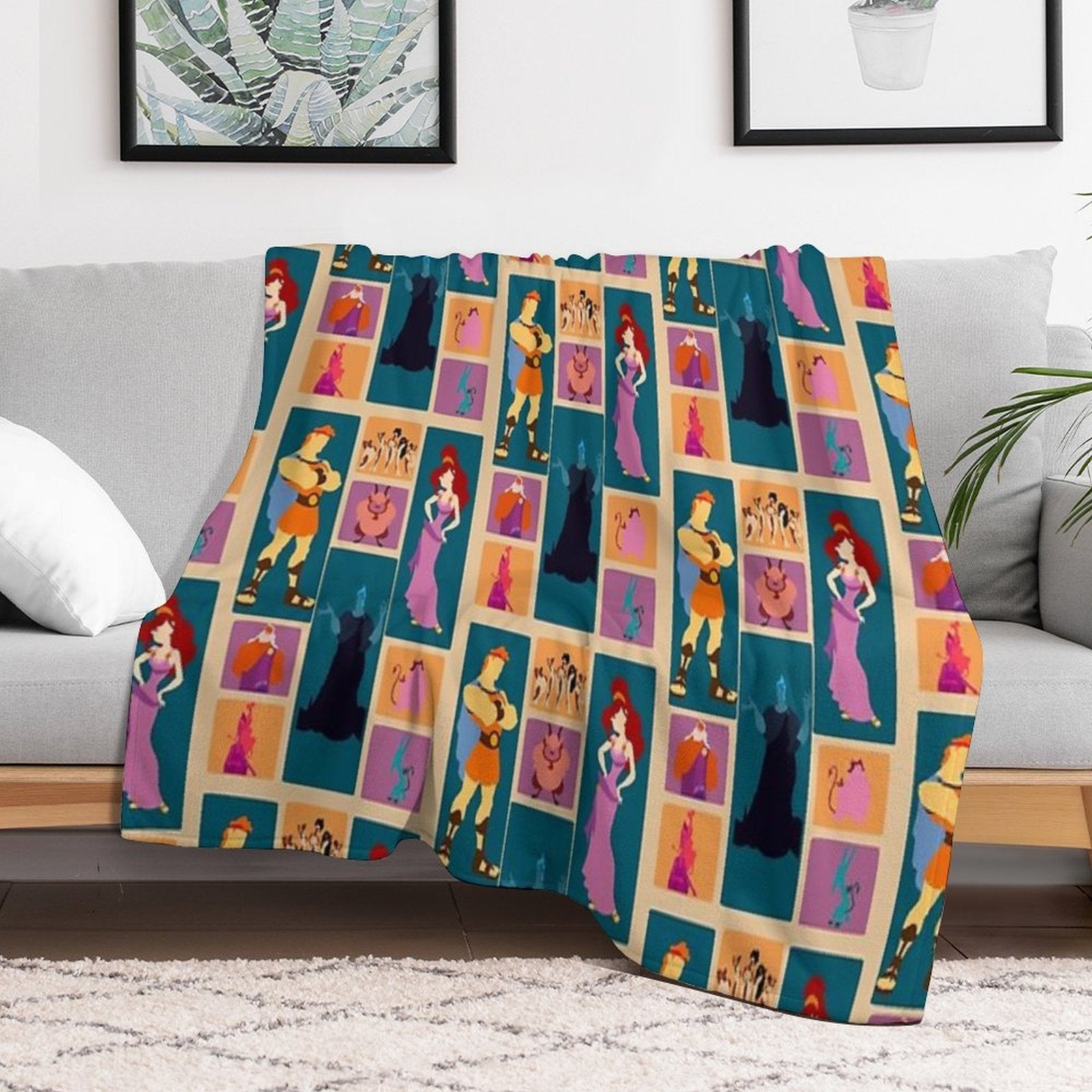 Hercules Inspired Minimalist Design Easy Care Throw Blanket