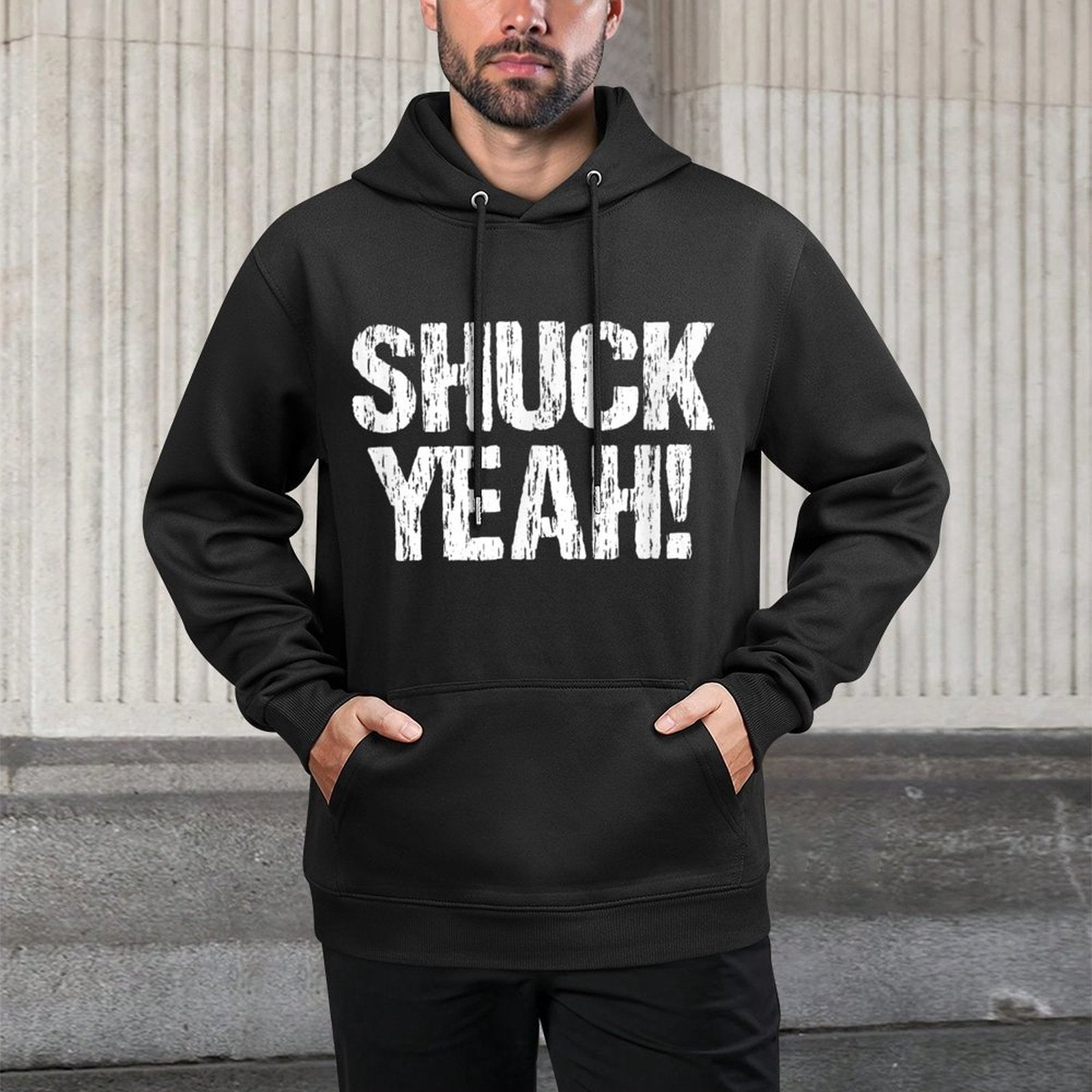 Shuck Yeah Oyster Raw Oyster Shucking Seafood Lover Kangaroo Pocket Hoodie